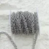diy stainless steel mother-and-child pressed flower chain, handmade necklace, bracelet, chain accessory, titanium steel non-fading roll decorative chain Item Picture